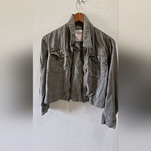 Mossimo Supply Co. Green Jean Jacket Casual Style